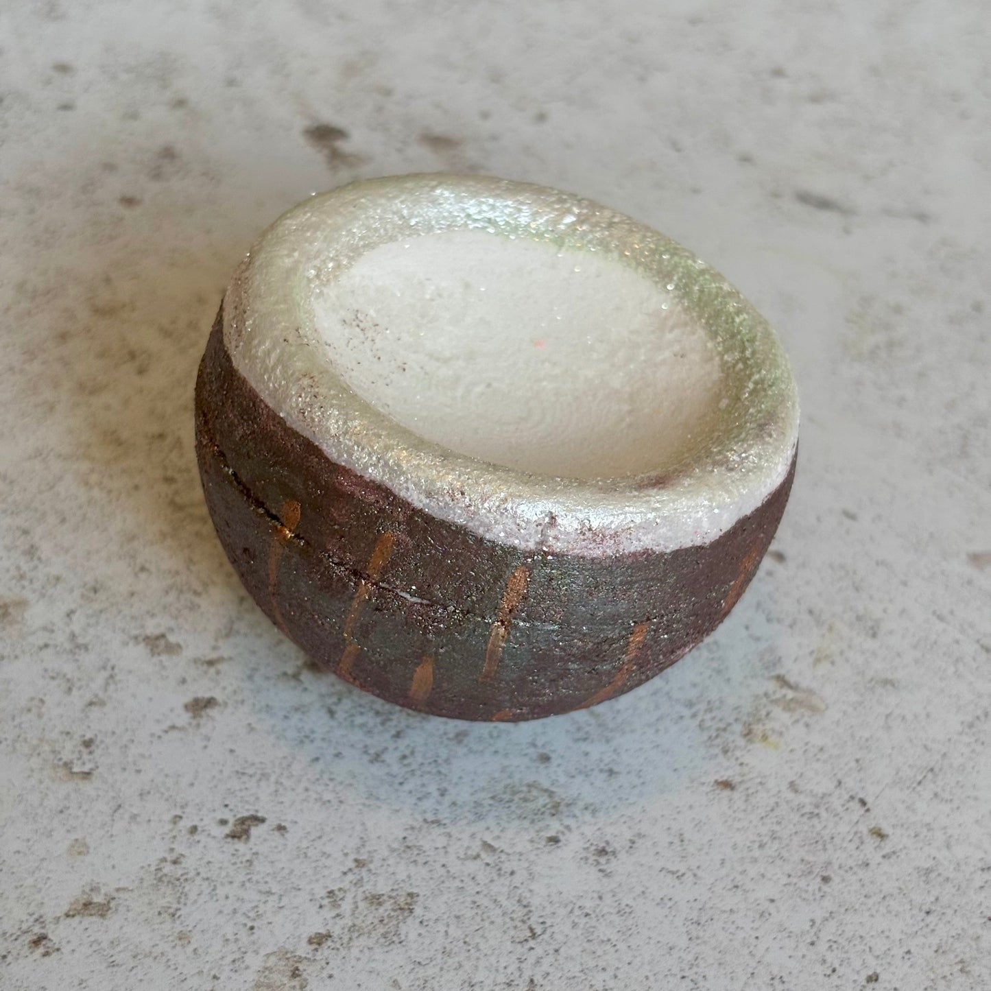handmade natural coconut bath bomb