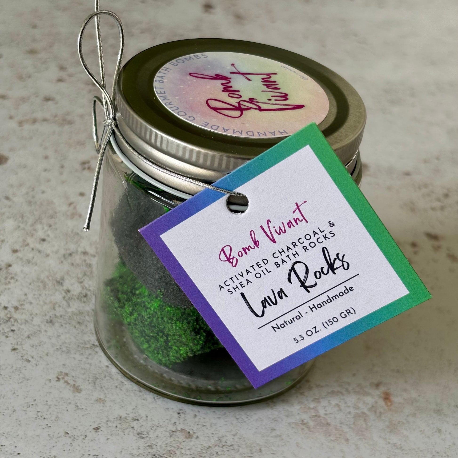 Handmade, natural bath bomb rocks