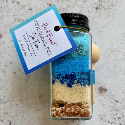 Handmade natural sea beach coconut bath dust fizz