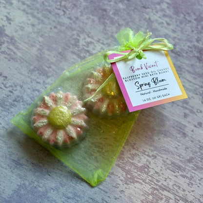 Handmade, natural mini flower bath bombs