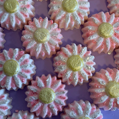 Handmade, natural mini flower bath bombs
