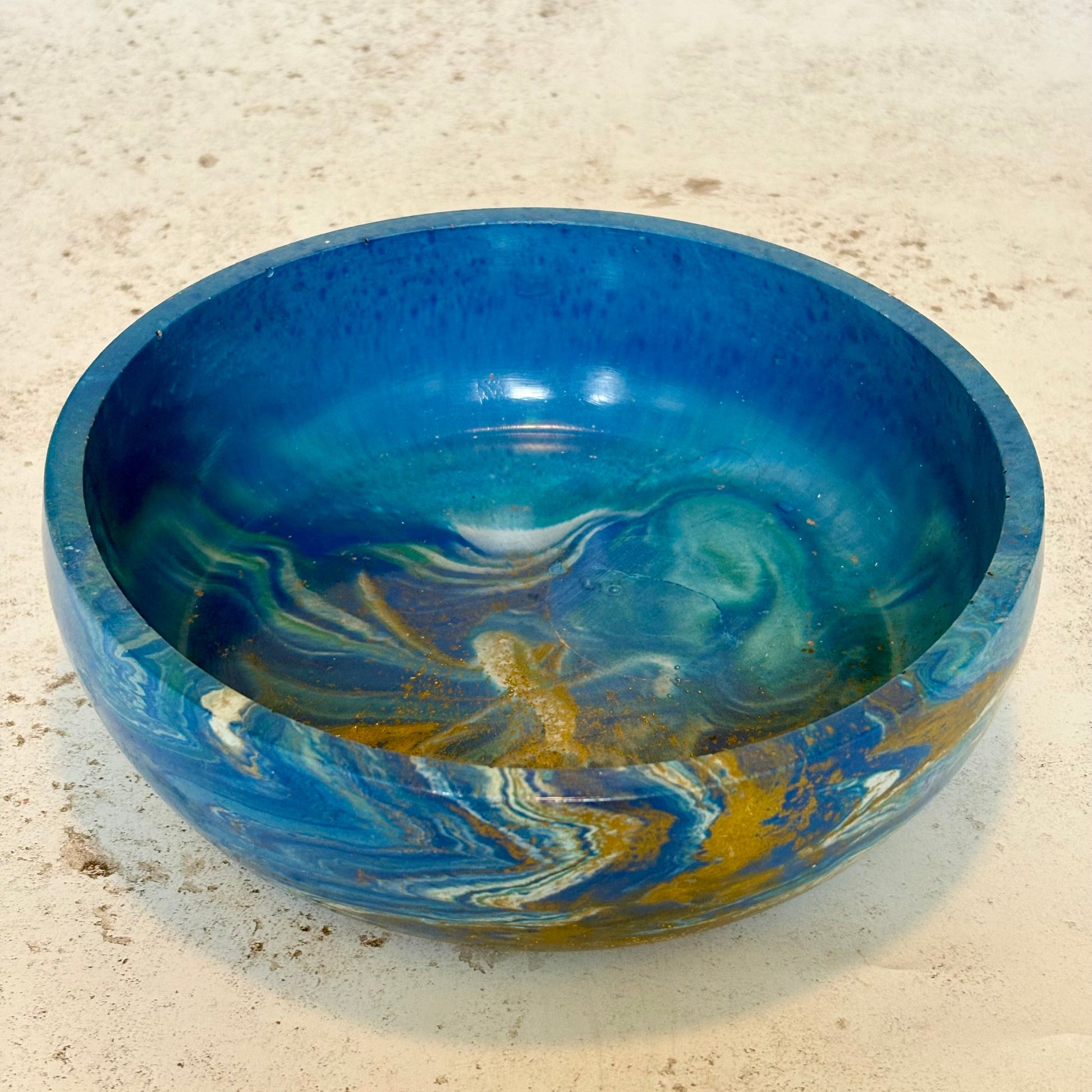 handmade jesmonite bowl marbled bath bomb storage