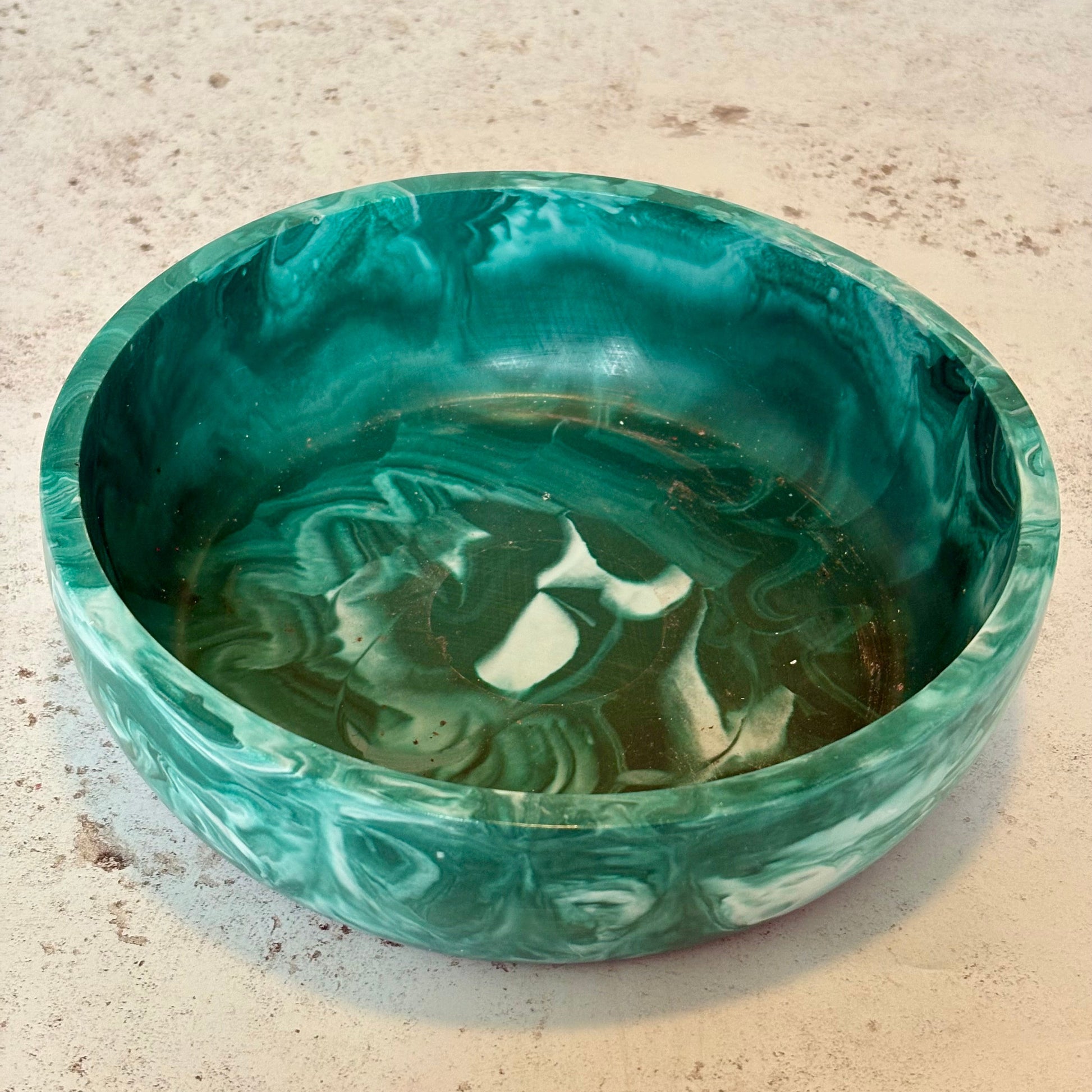handmade jesmonite bowl marbled bath bomb storage