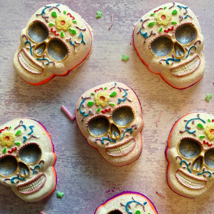 handmade natural day of the dead bath bomb