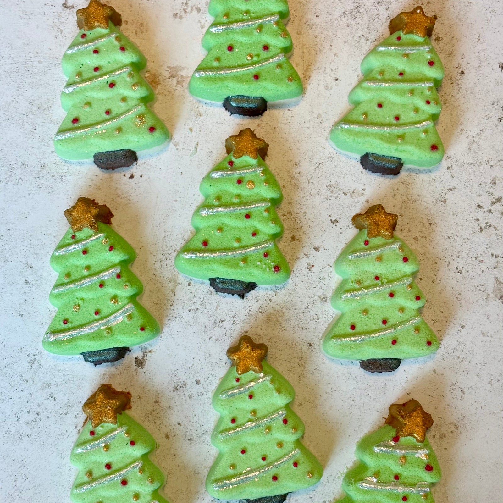 handmade natural bath bombs Christmas tree stocking filler