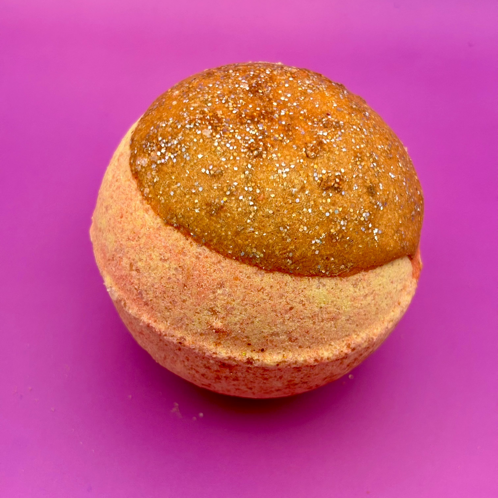 handmade natural mango milk bath bomb