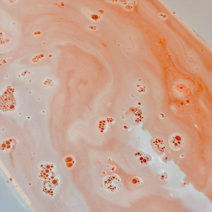 handmade natural mango milk bath bomb