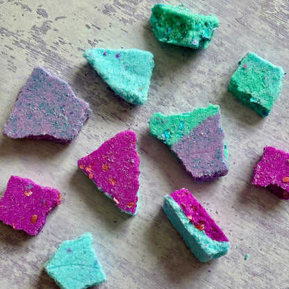 handmade natural mermaid bath bomb brittle