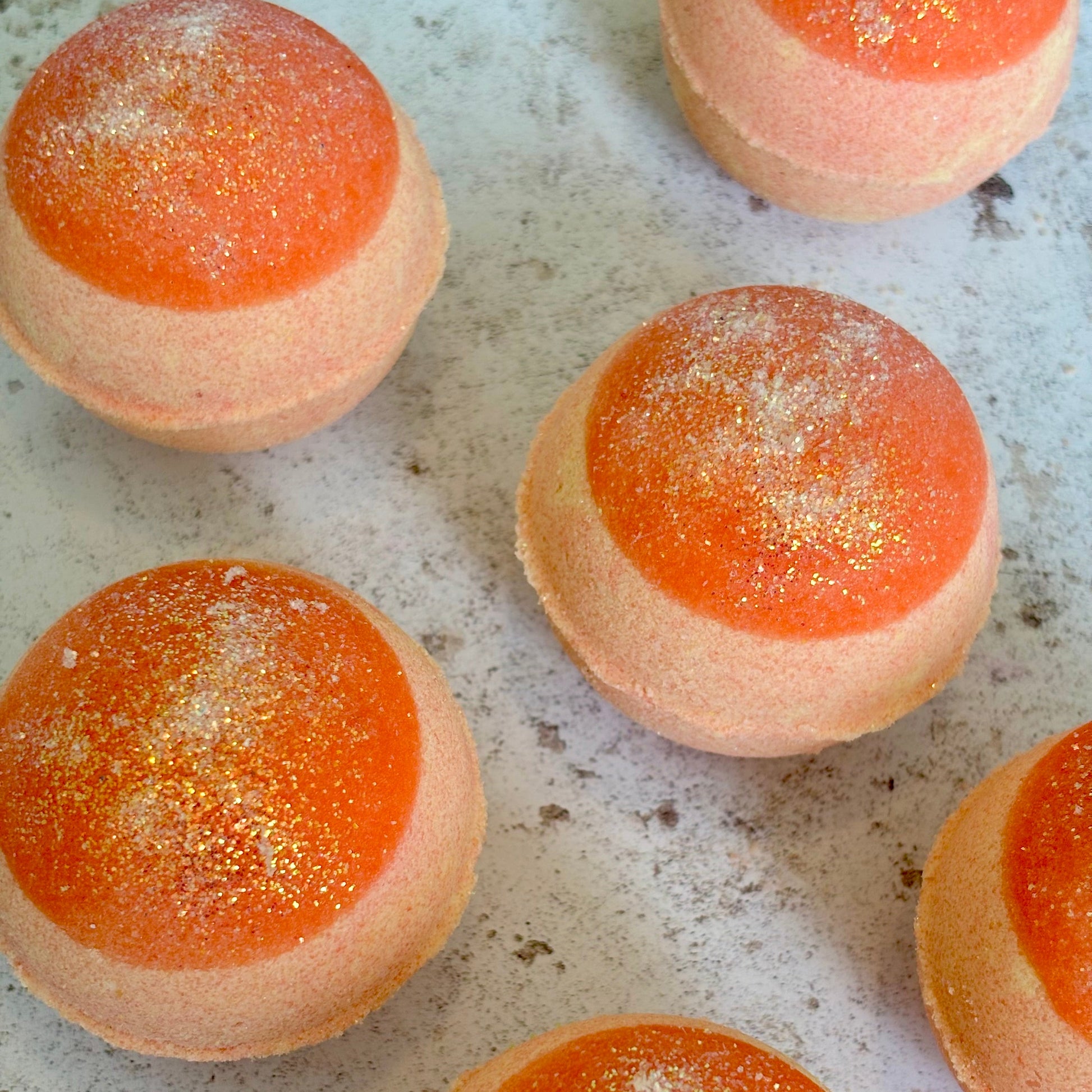 handmade natural mango bath bomb