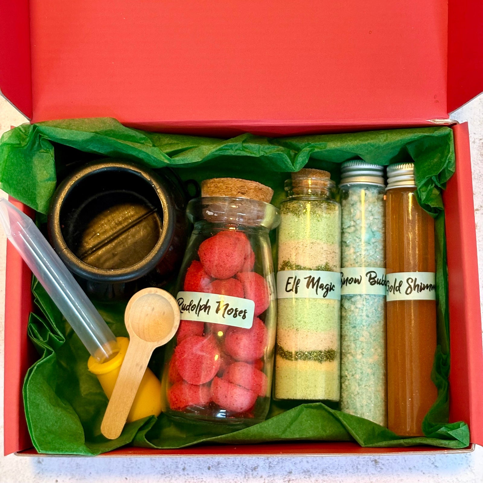 Christmas bath time potion set handmade natural Christmas present stocking filler