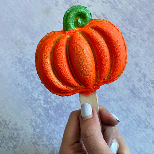 handmade natural pumpkin wand bath bomb