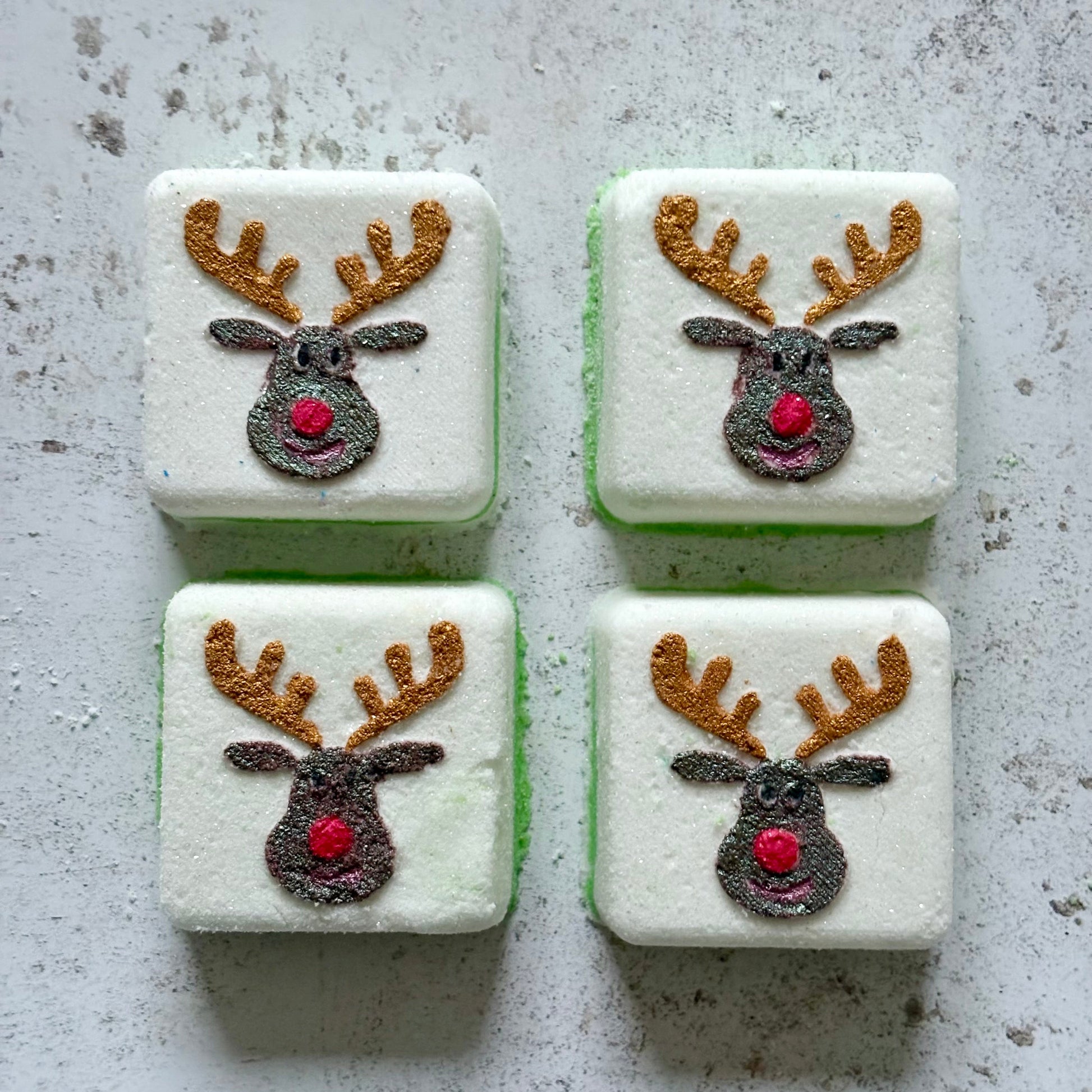 handmade natural rudolph reindeer bath bomb christmas stocking fillers