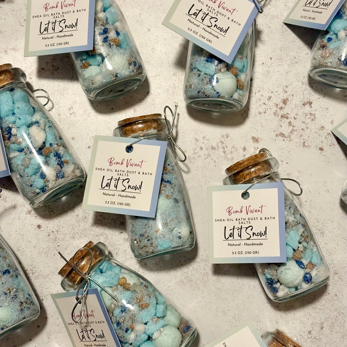 handmade natural bath bombs bath dust Christmas stocking filler