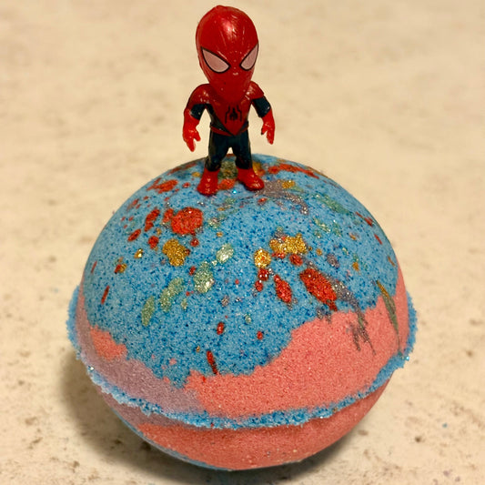 handmade natural superhero bath bomb