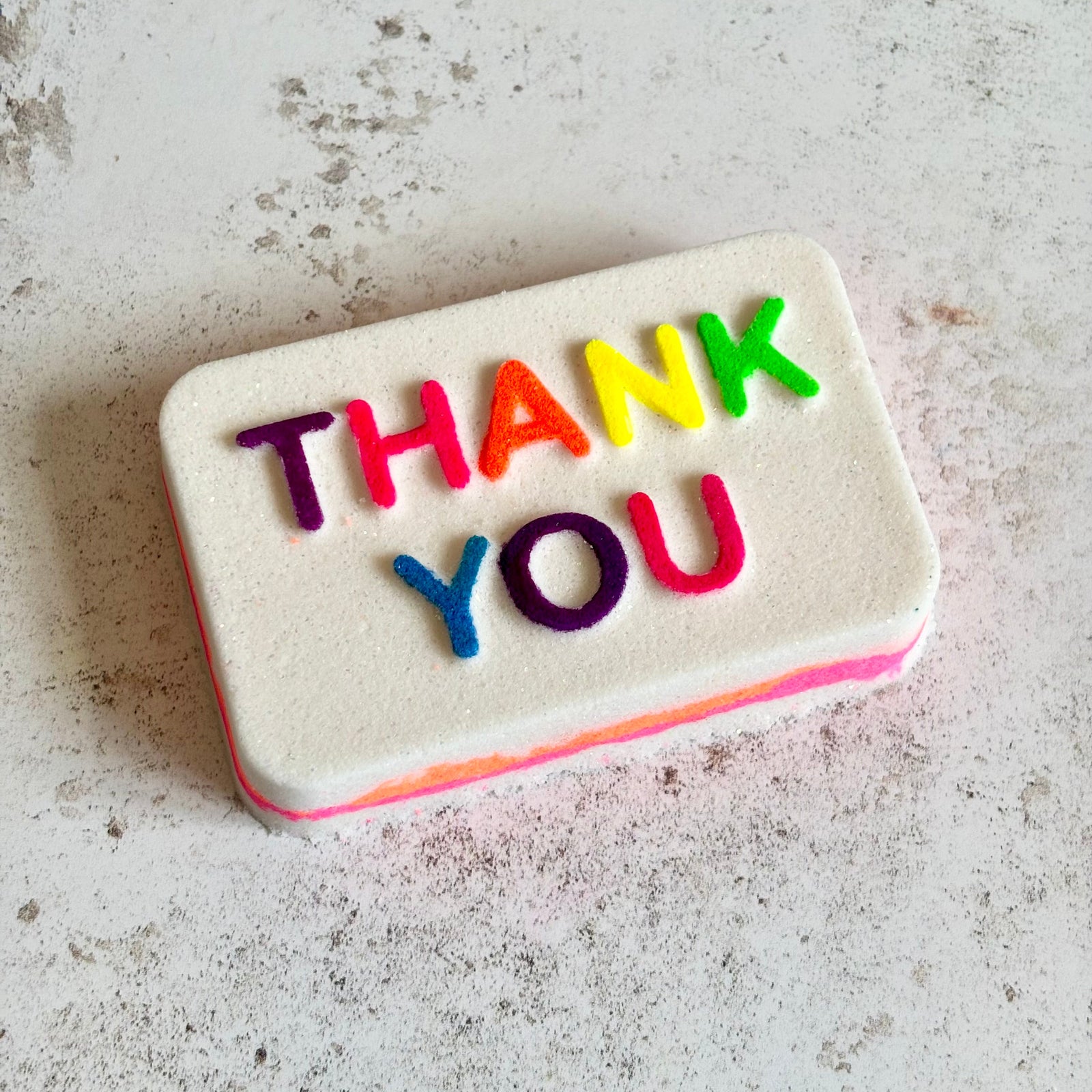 handmade natural thank you bath bomb gift