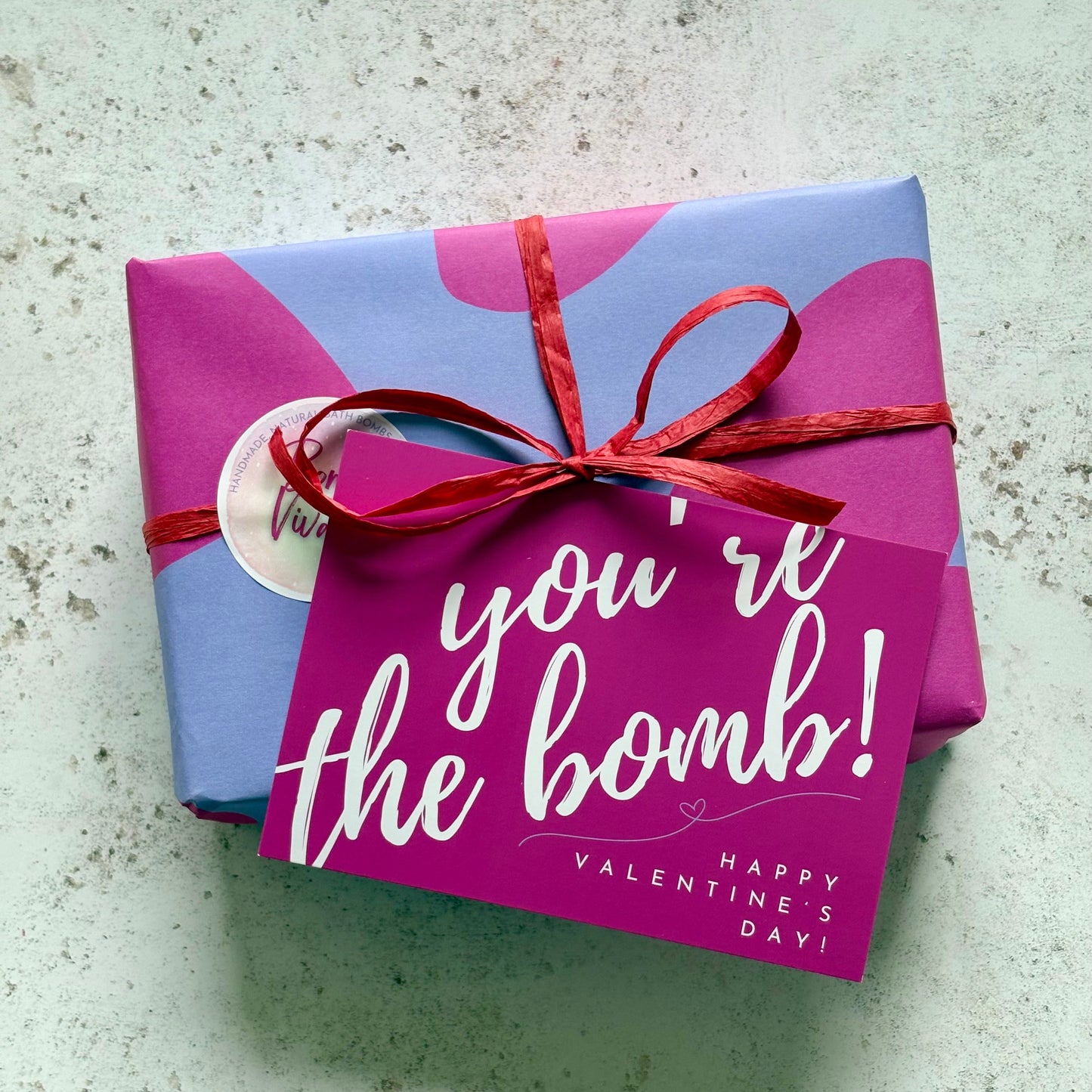 valentine's day pamper gift handmade natural bath bombs